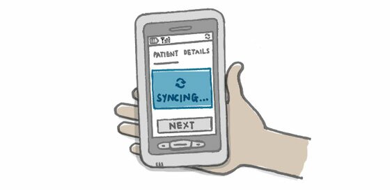 EbolaCare app syncing data