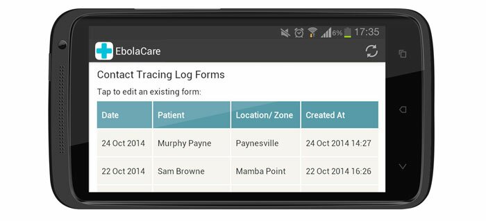 Ebola Care App Contact Tracing